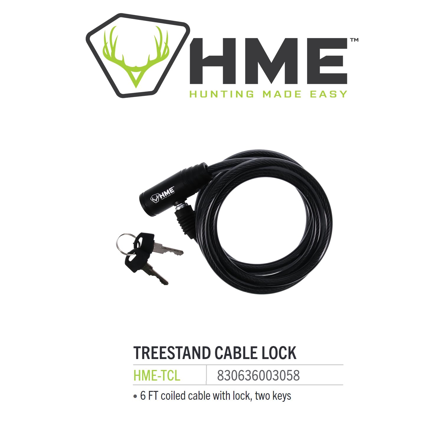 HME Treestand Cable Lock is easy to use in the field.