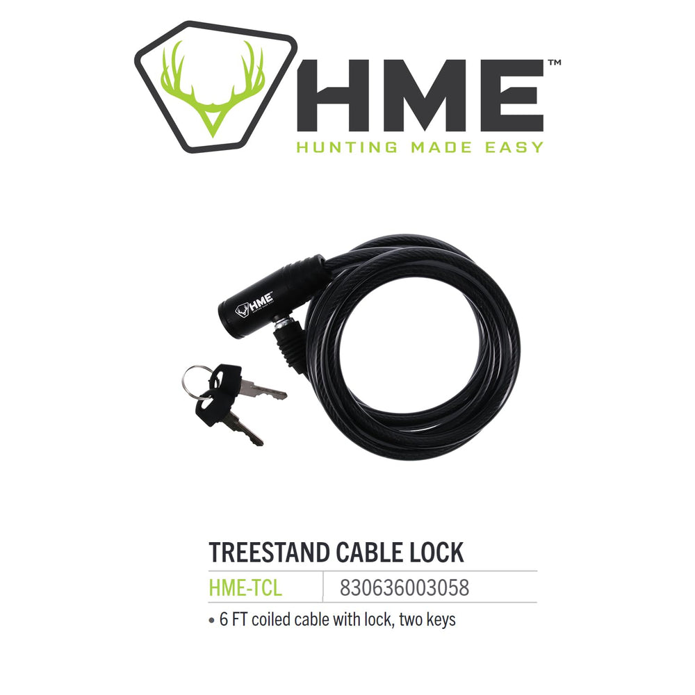 HME Treestand Cable Lock is easy to use in the field.