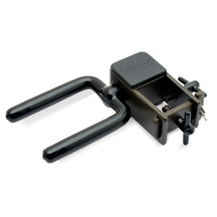 Front view of HME Universally Mountable Bow Holder with 360-degree fork rotation
