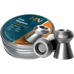 H&N Sport Crow Magnum pellets close-up highlighting hollowpoint design for stable accuracy