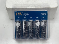 H&N Sport Slug HP II Sampler close-up highlights precision slug edges and surface finish.