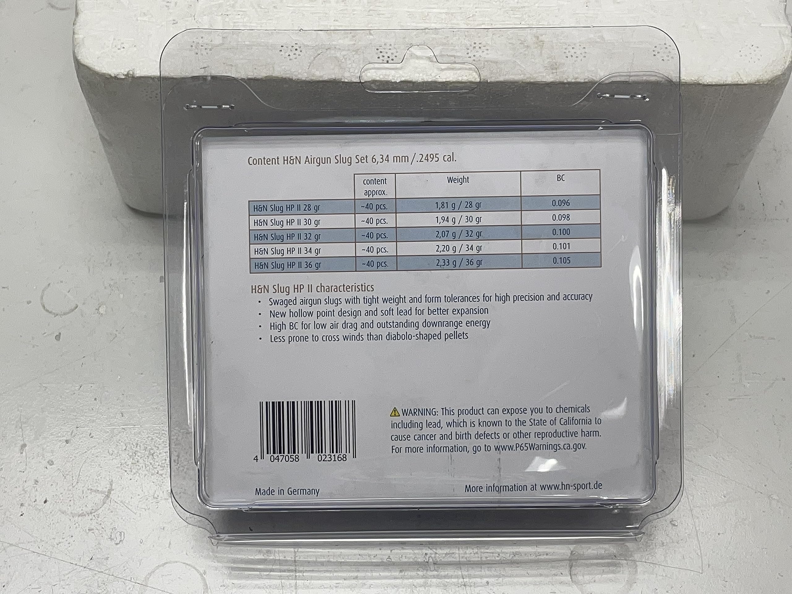 H&N Sport Slug HP II Sampler type variants showcase different profiles for tuning accuracy.