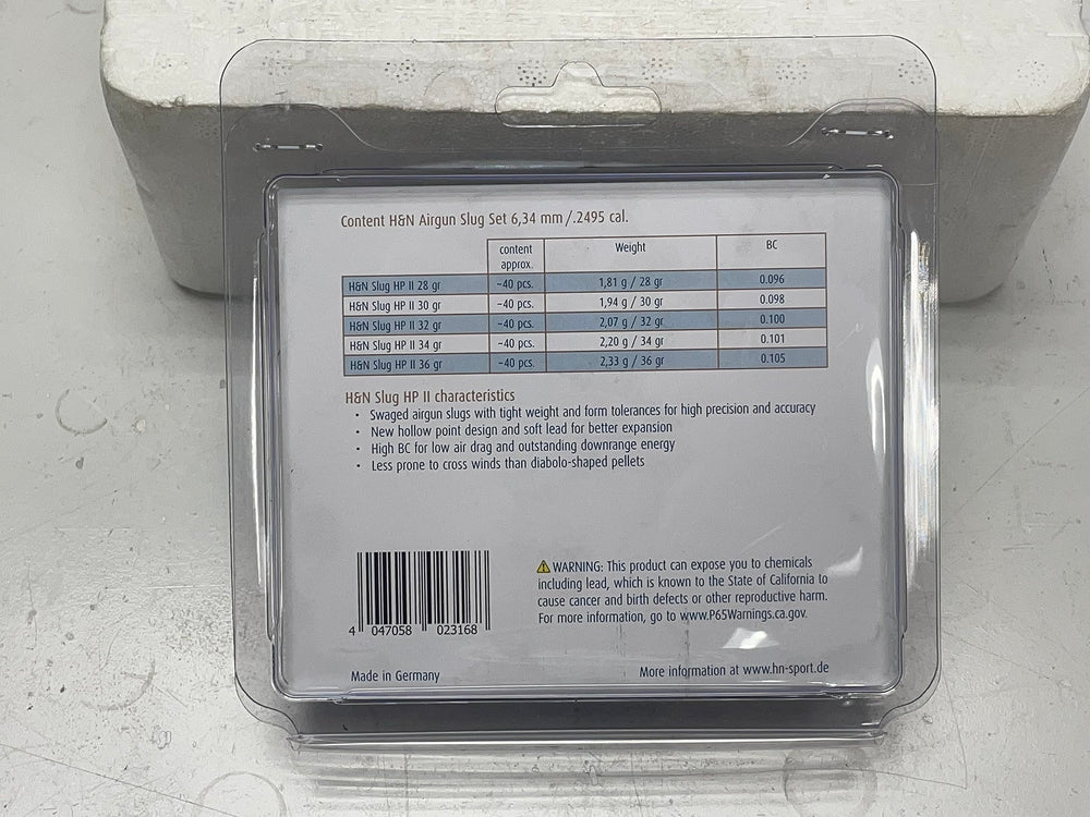 H&N Sport Slug HP II Sampler type variants showcase different profiles for tuning accuracy.