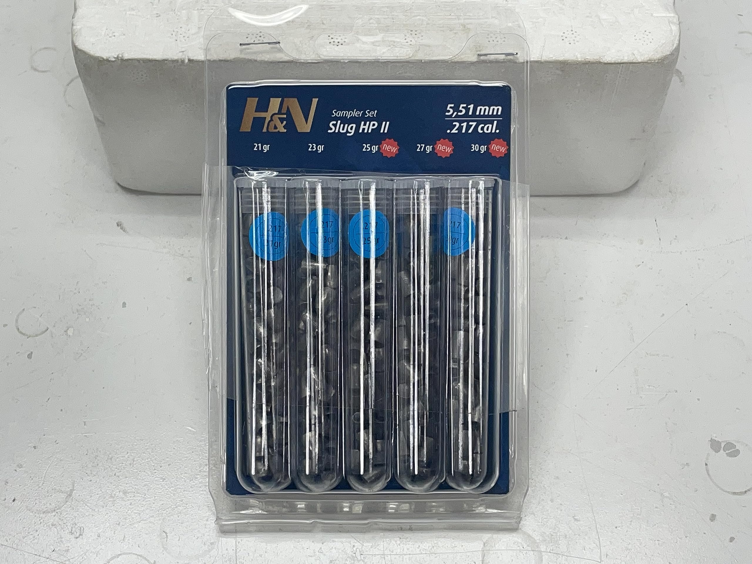 H&N Slug HP II five-type layout enabling side-by-side performance comparison.