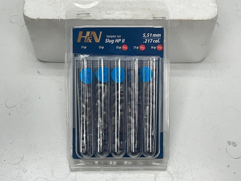 H&N Slug HP II five-type layout enabling side-by-side performance comparison.