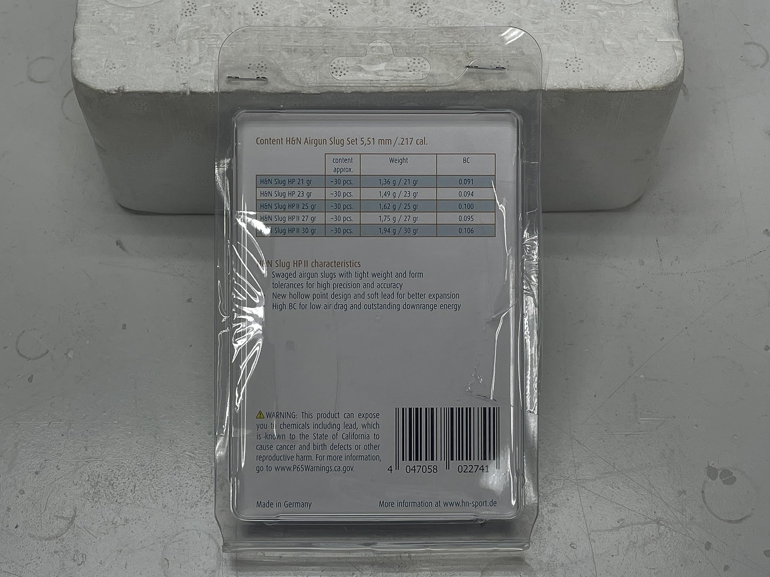 H&N Slug HP II packaging image highlighting a ready-to-test sampler for shooters.