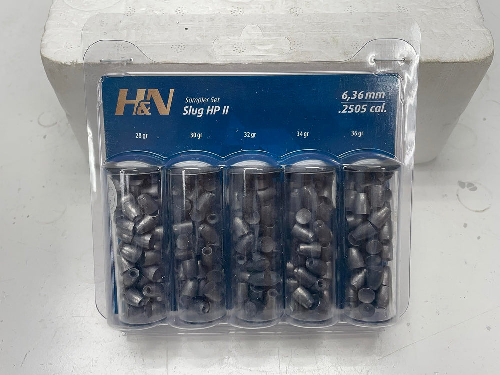 Close-up of HP II slug types for performance comparison.