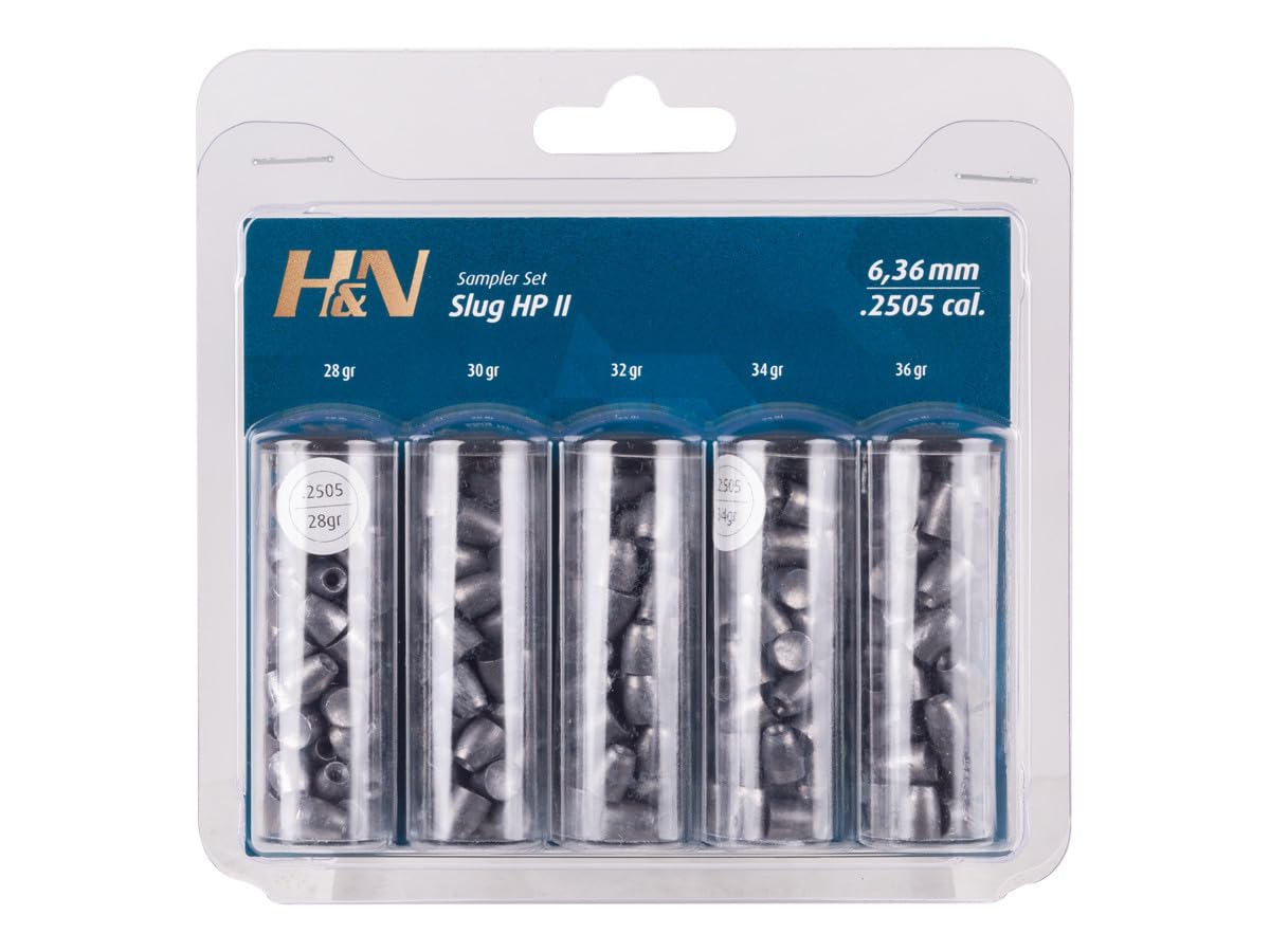H&N Sport Slug HP II Sampler packaging with five slug types for quick comparison.