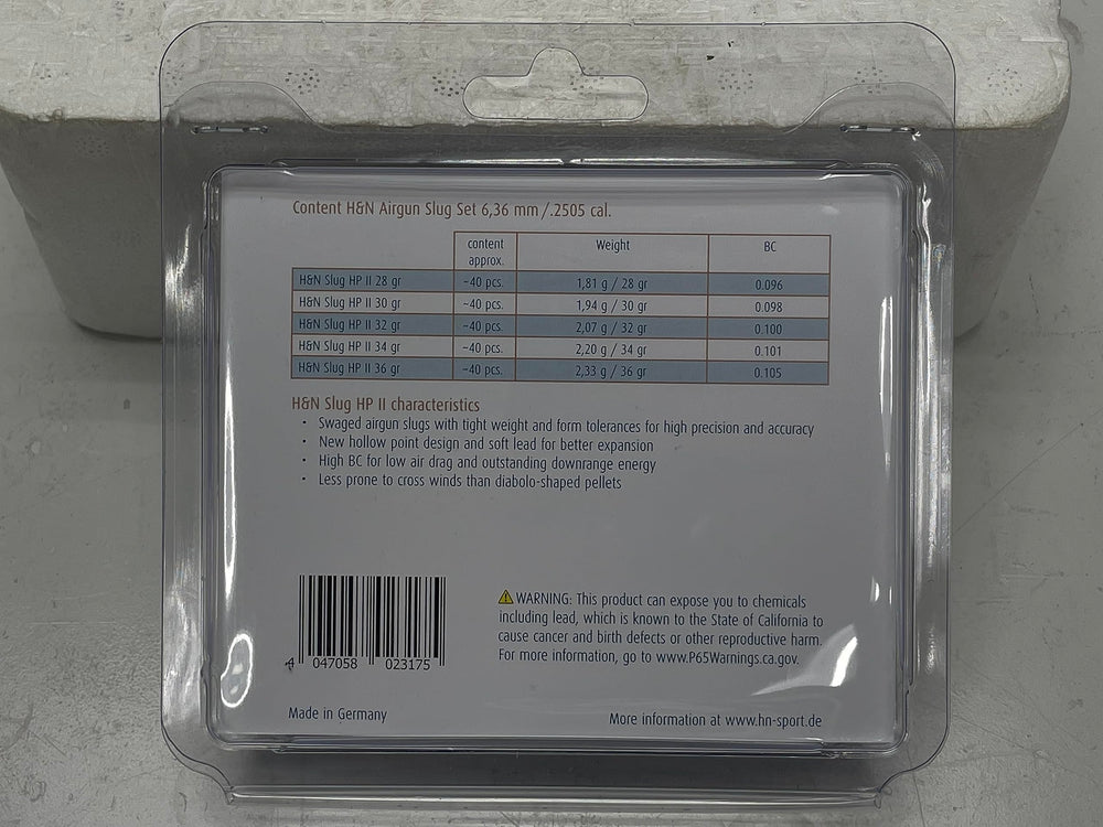 H&N brand packaging demonstrates safe storage of sampler contents.