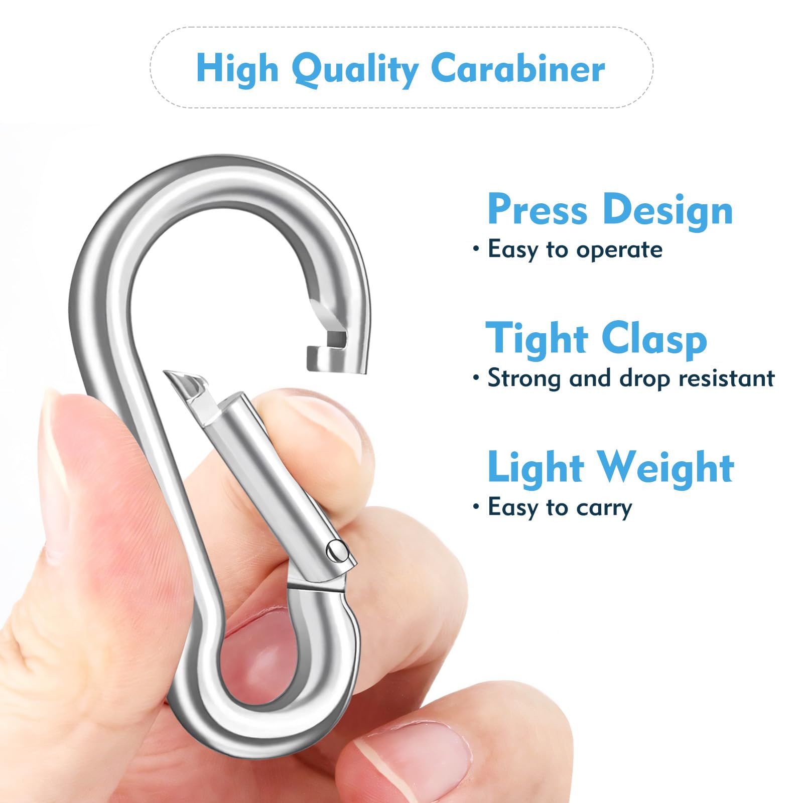 Hnnyyie mini carabiner clip helps organize lightweight gear and small tools.