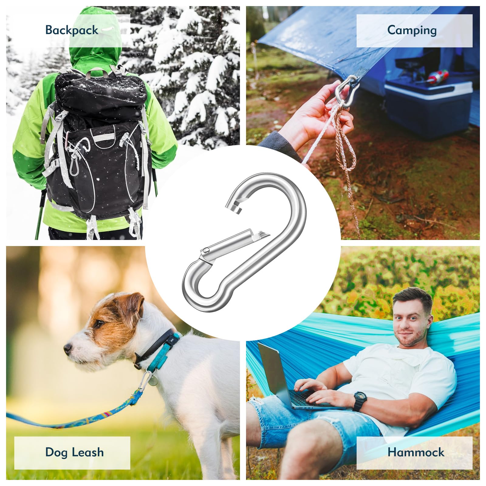 Hnnyyie spring snap hook keychain offers quick, reliable attachments for keys and gear.