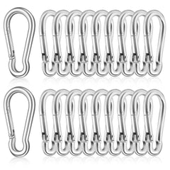 Hnnyyie stainless steel small carabiner clip 1.7-inch for secure everyday connections.