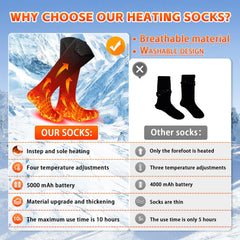 HNXKB heated socks dual battery powers long-lasting heat