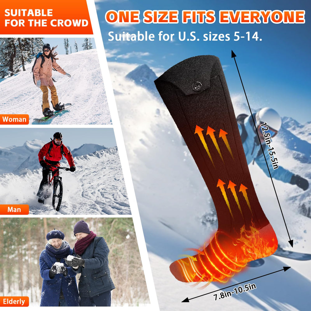 HNXKB heated socks thick durable knit emphasizes breathability and elasticity