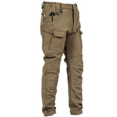HOANCAQH mens tactical cargo pants khaki waterproof material keeps you dry and breathable