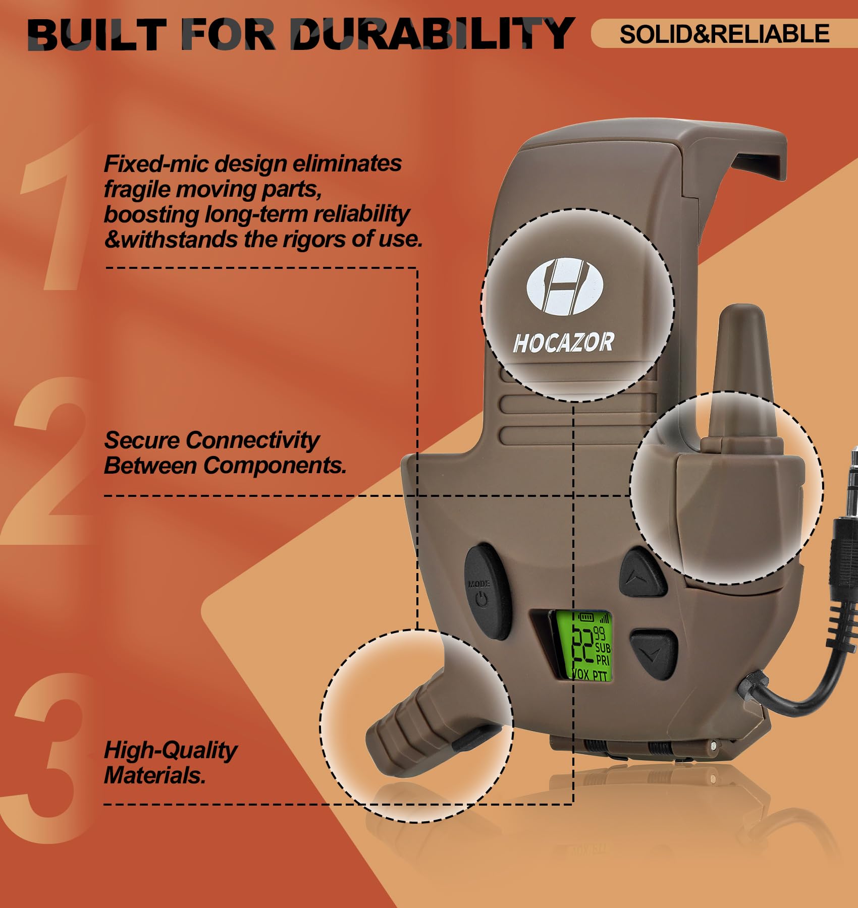Hocazor W01 powered by 3 AAA batteries for extended use