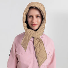 Hoce hooded scarf hat under chin offers secure fit in windy conditions
