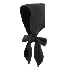 Hoce hooded scarf hat for women - black front view