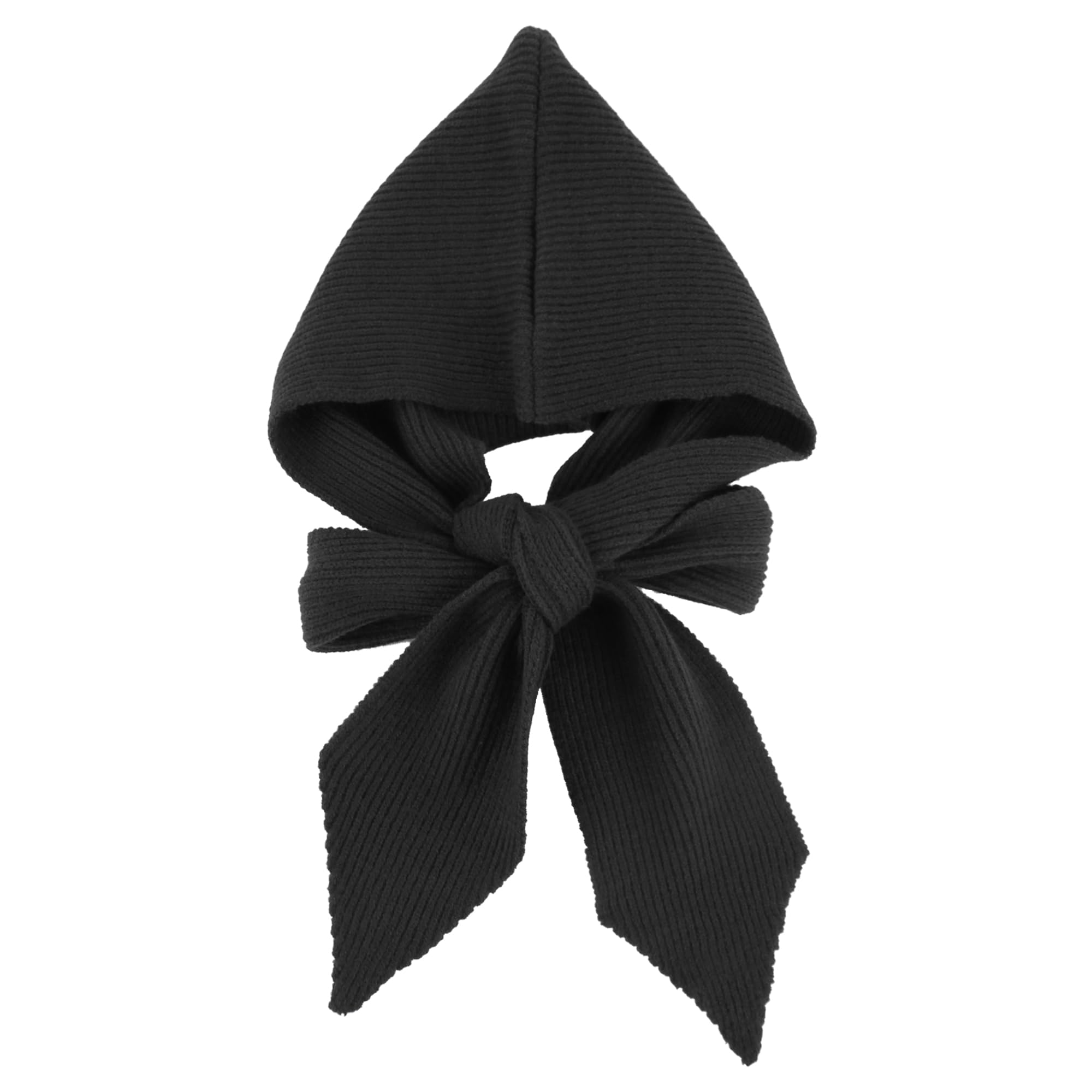 Hoce hooded scarf hat for women - black side view
