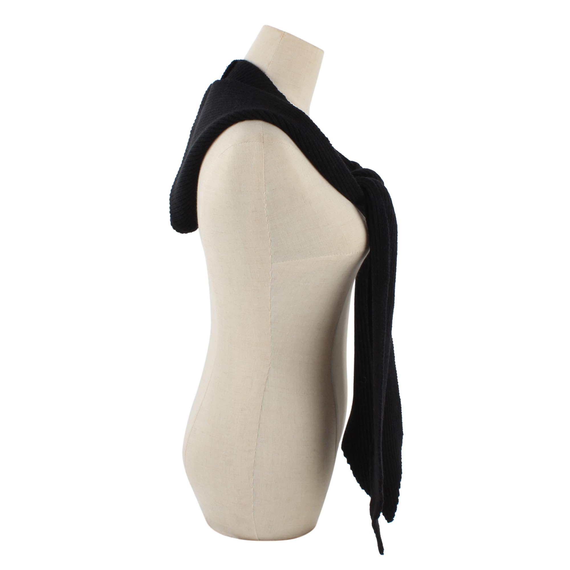 Hoce hooded scarf hat for women - white color front view