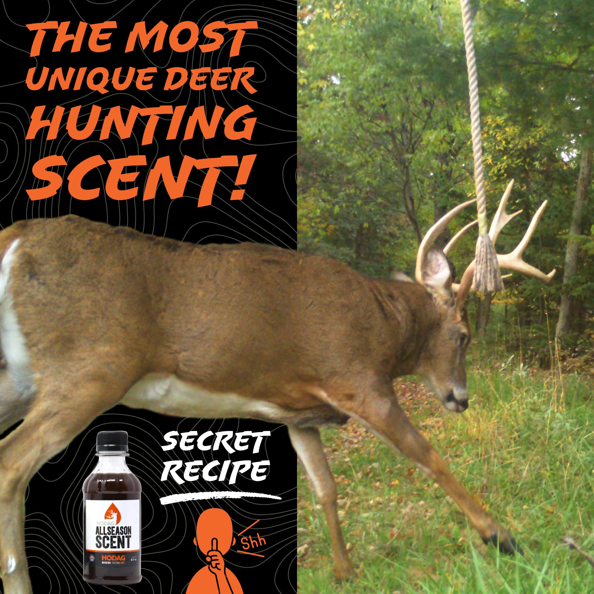 HODAG AllSeason Scent bottle pour demonstrates easy application for quick setup.