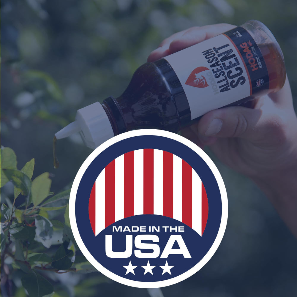 HODAG AllSeason Scent natural formulation highlights 100% natural compounds for ethical hunting setups.