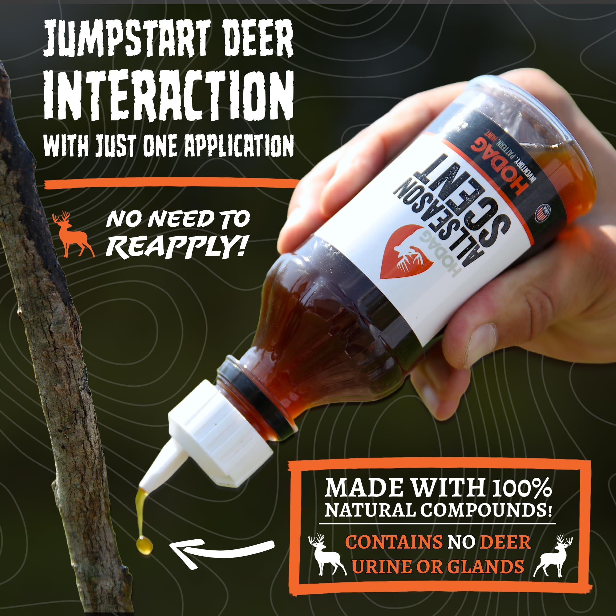HODAG AllSeason Scent applied near a trail camera for strategic scouting.