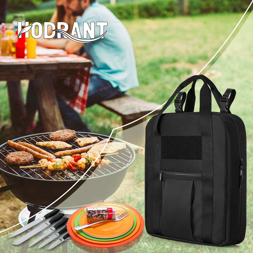 HODRANT front pocket stores phone or recipe sheets for easy access.