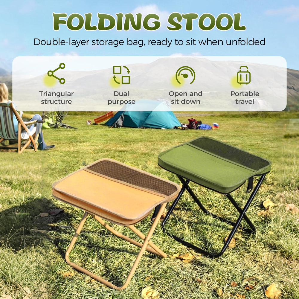 Hoehew stool with reinforced X-frame showing durable construction.