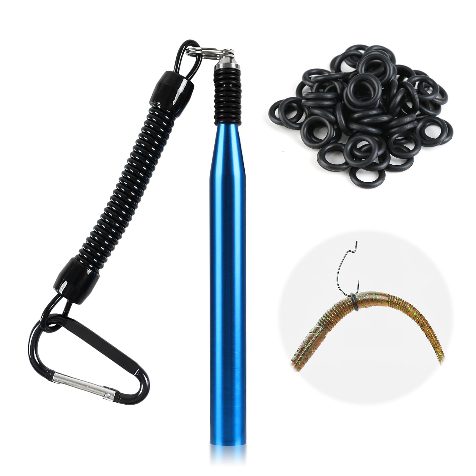 Complete kit contents: tool, o-rings, and lanyard