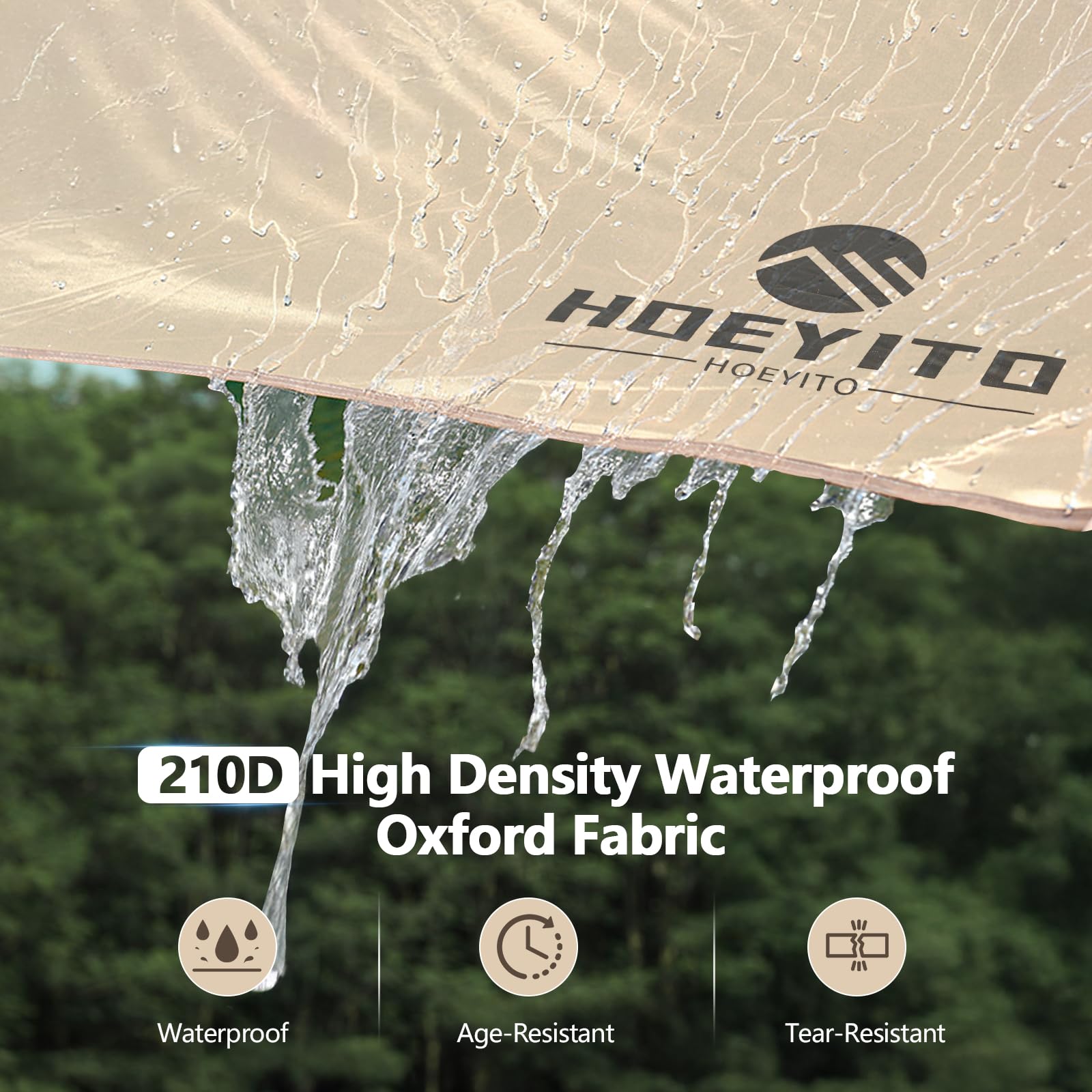 HOEYITO tarp packs compactly for easy transport and storage.