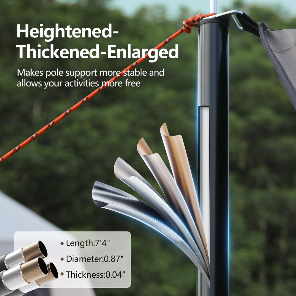 HOEYITO camping tarp waterproof fabric protecting from rain and splashes