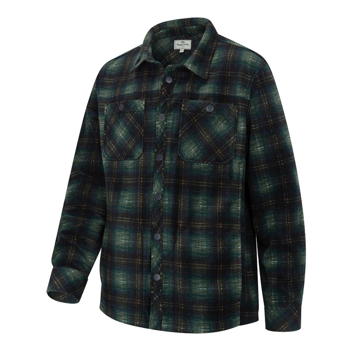 Hoggs of Fife Broxburn Fleece Shacket front view showing rugged warmth and casual style