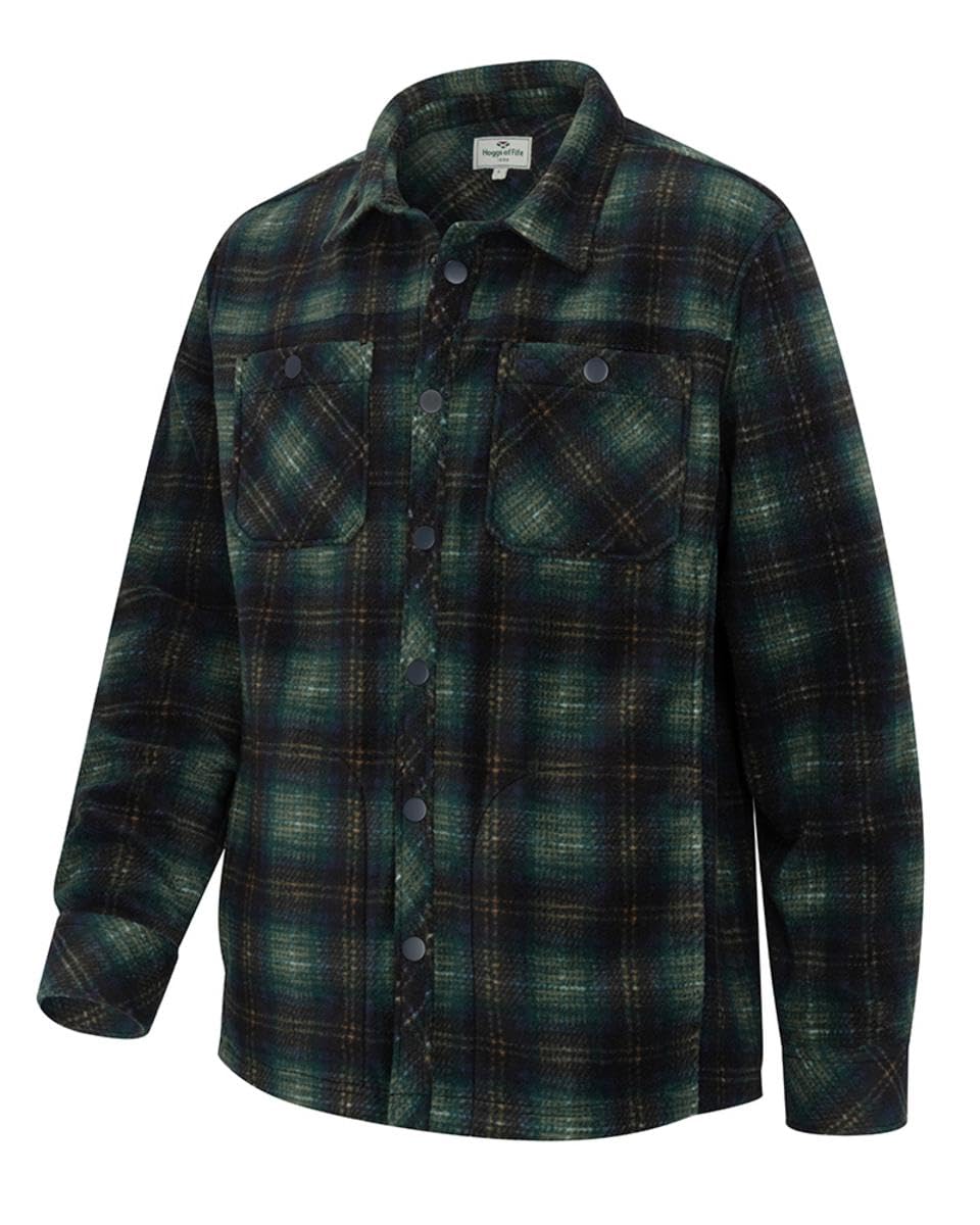 Hoggs of Fife Broxburn Fleece Shacket worn on model, versatile country-ready style