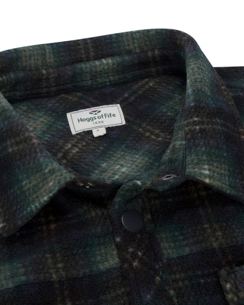 Hoggs of Fife Broxburn Fleece Shacket side handwarmer pockets keep hands toasty