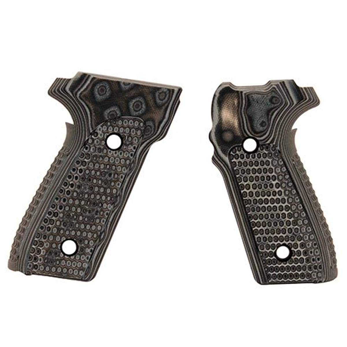 Hogue Piranha G-10 grip for Sig P228/P229 offers thin, controllable handling in black/gray