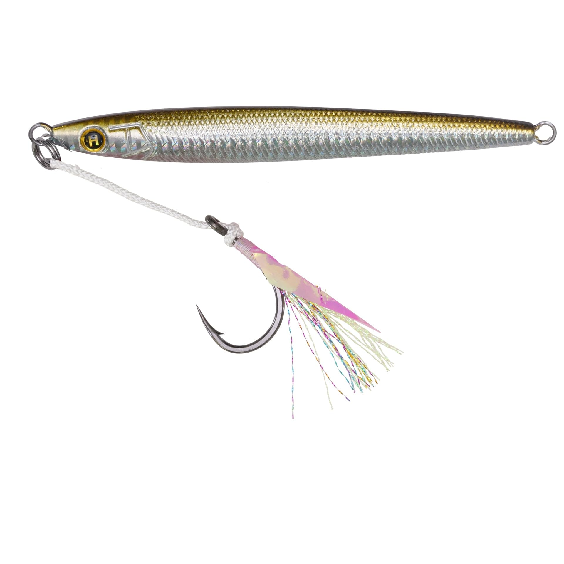 Hogy Big-Game Sand Eel Jig knife-style lure for deep-water tuna jigging and wreck fishing.