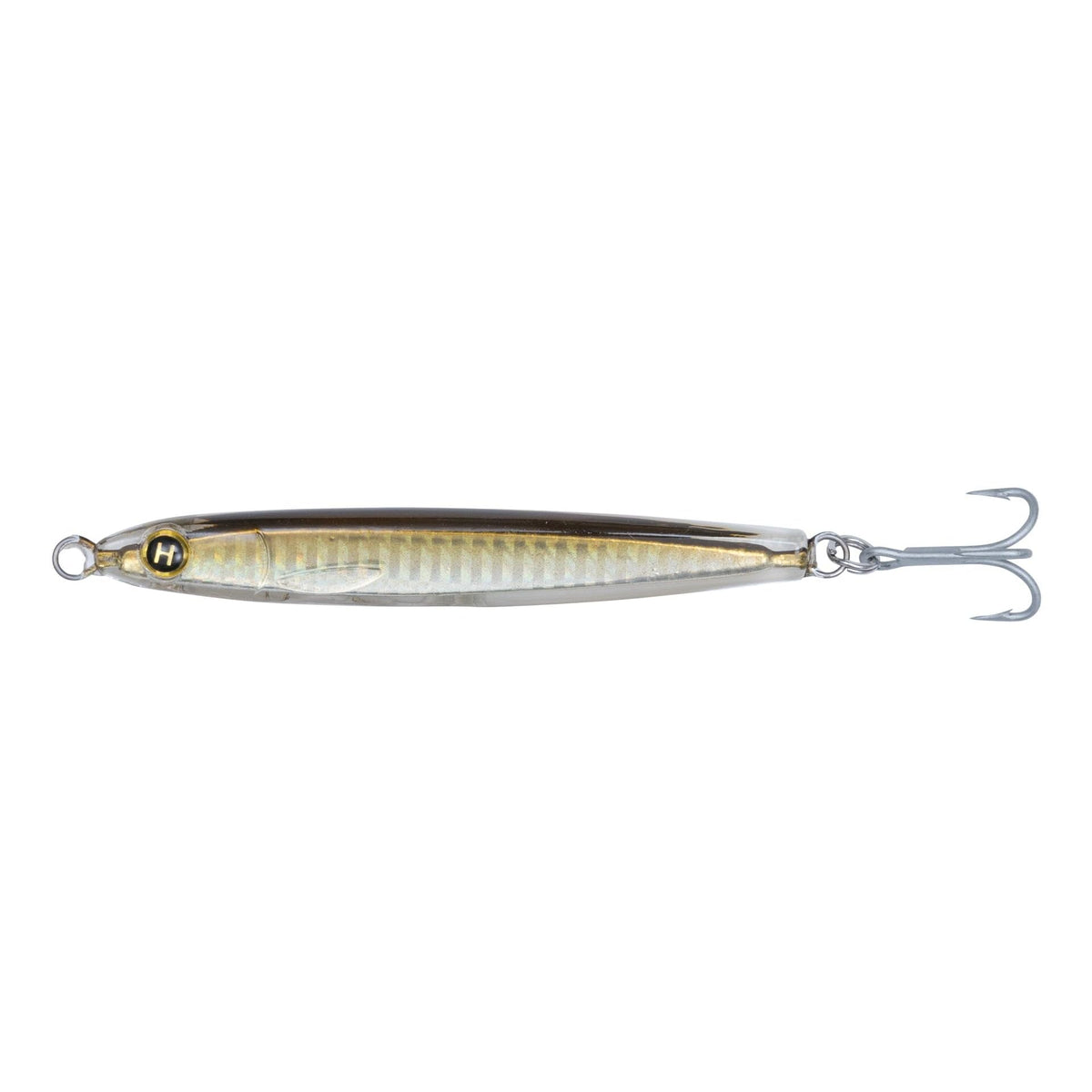 Hogy epoxy jig lure with scale finish core for long, accurate casts