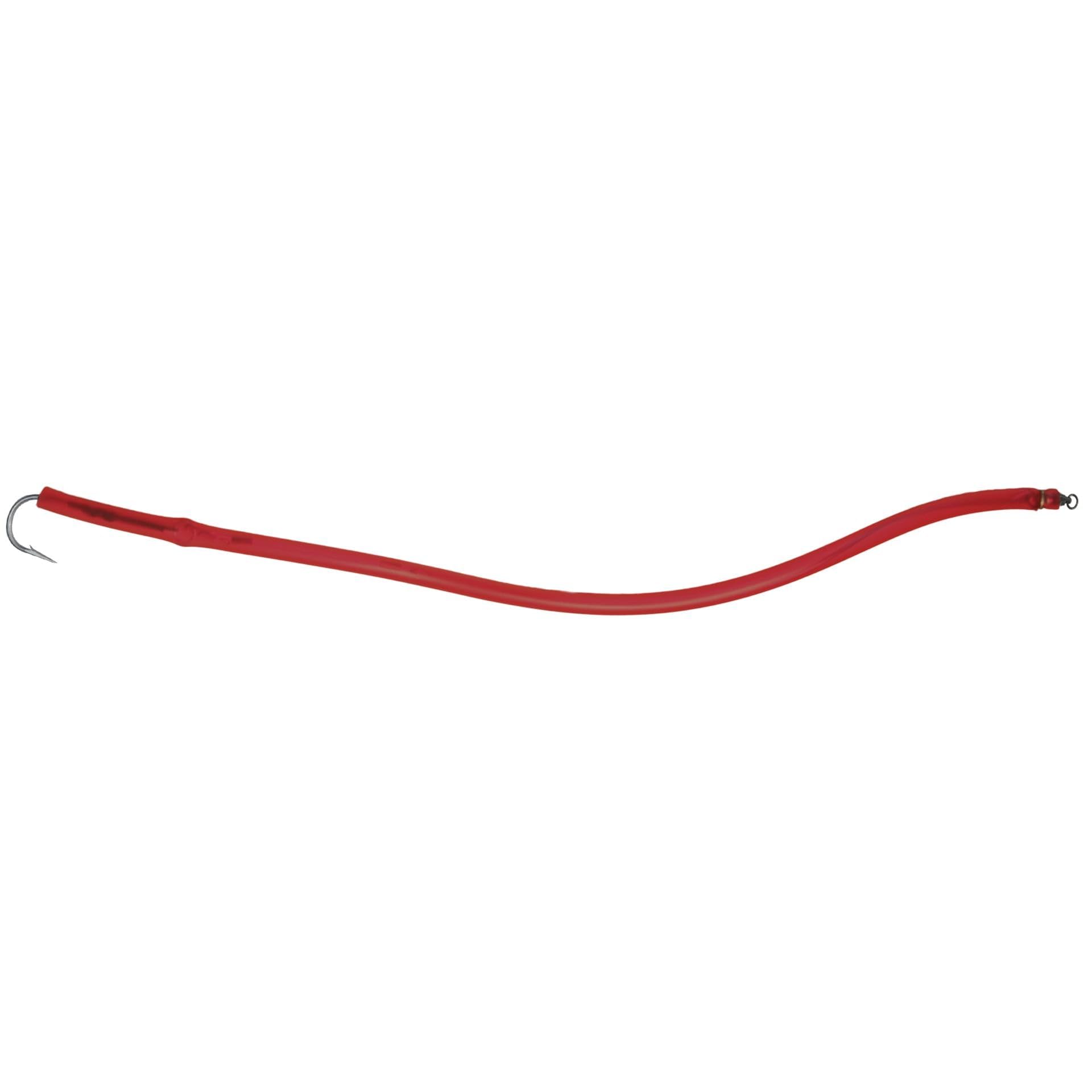 Hogy Perfect Tube Trolling Lure shows eel-action attracting trophy striped bass in inshore waters.