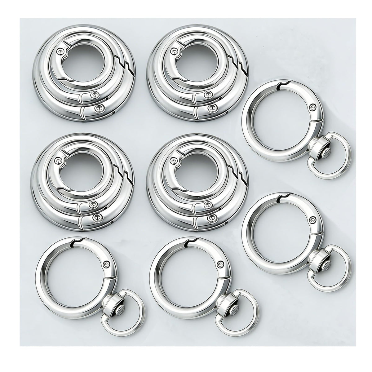 HOLAILS 16pcs metal spring O-ring set assortment for versatile attachments