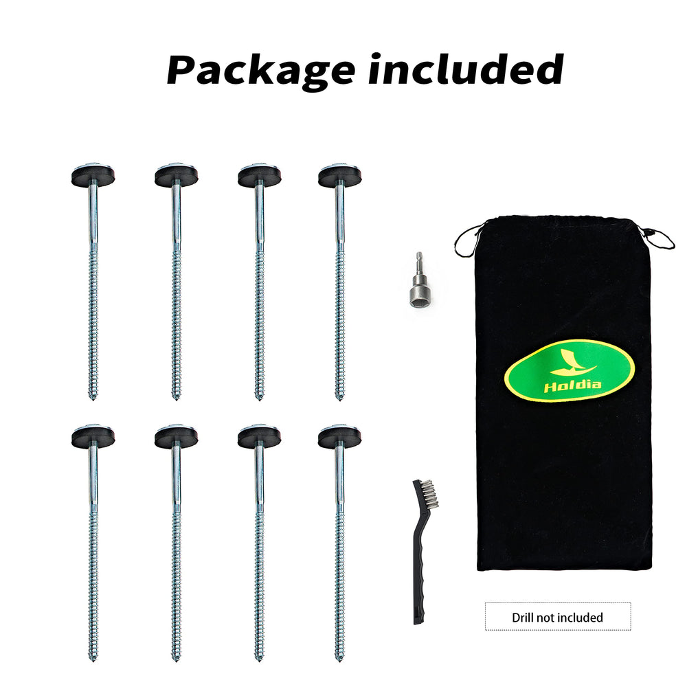 Holdia flocked storage bag keeps stakes organized and portable.
