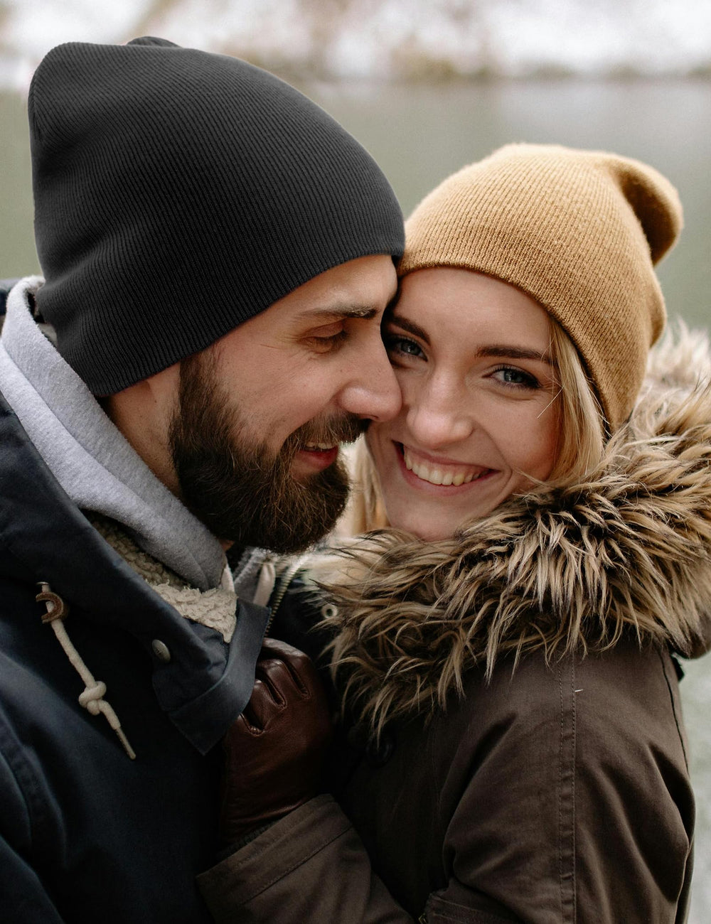 Holiday gift idea: beige unisex cotton beanie