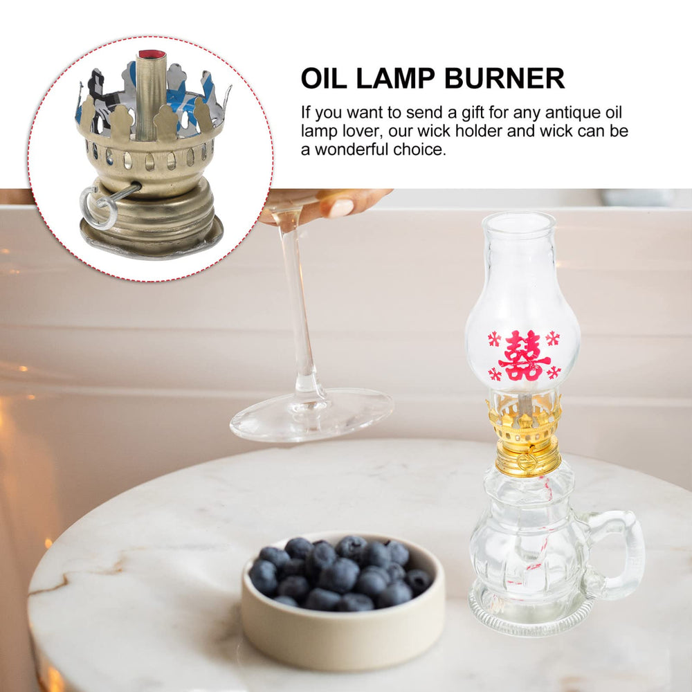 HOLIDYOYO kerosene lamp burner 3 cm opening; fits standard bottle openings.