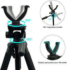 Holiket shooting sticks three-stage legs extend for precise elevation on uneven terrain