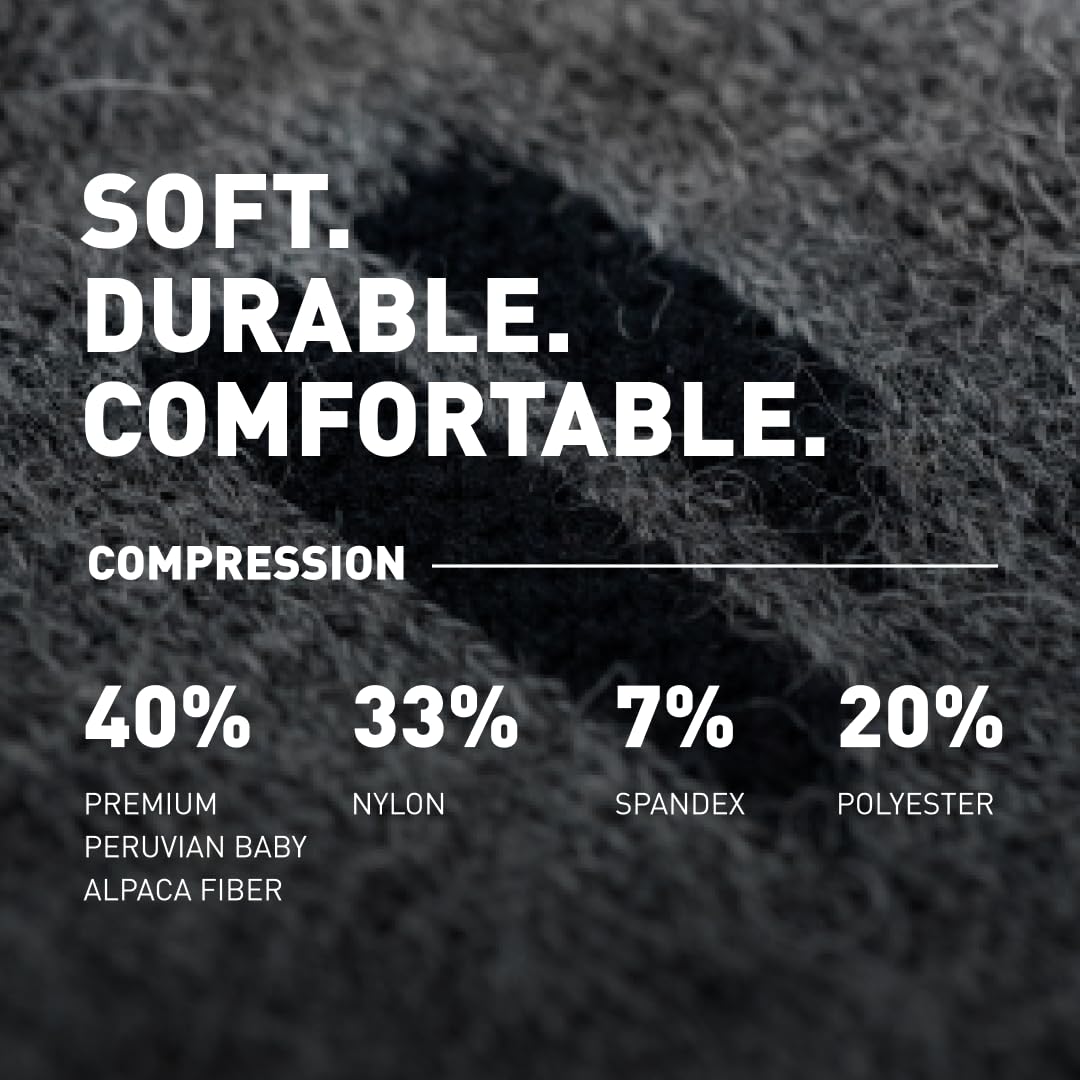 Hypoallergenic and itch-free design from HOLLOW Alpaca compression socks.