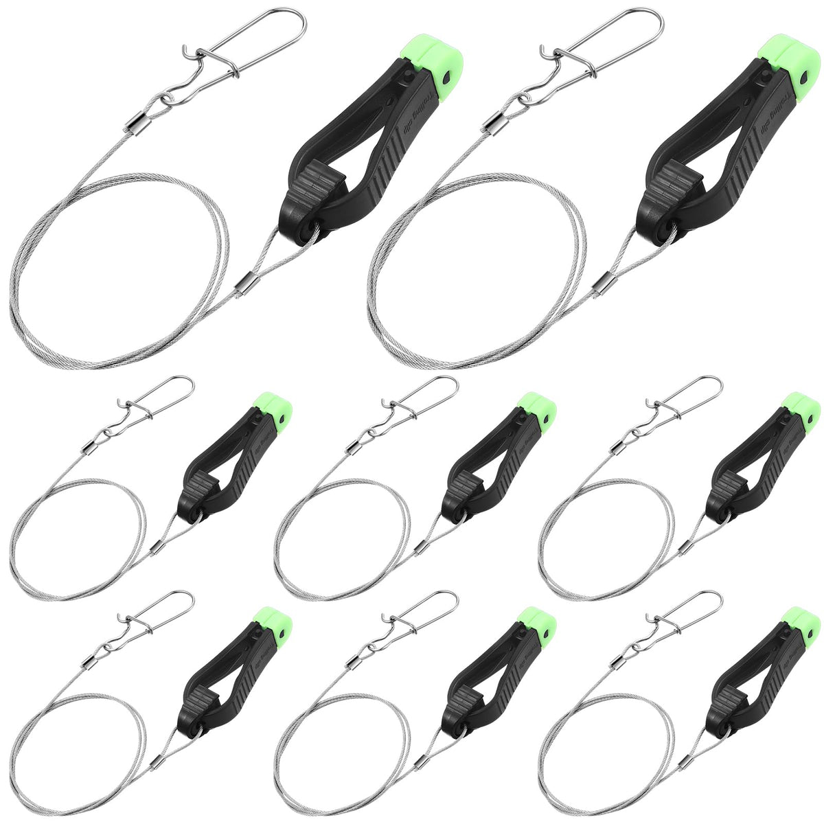 Hollowfly 8-pack downrigger release clips in silver