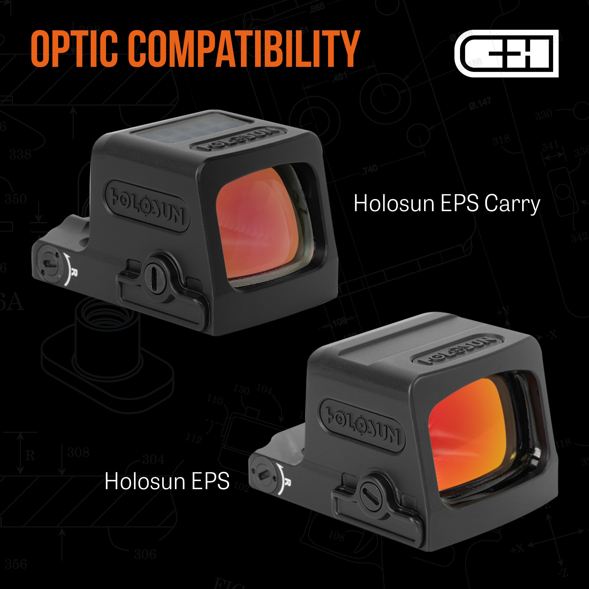 Holosun EPS Carry mounting on adapter plate