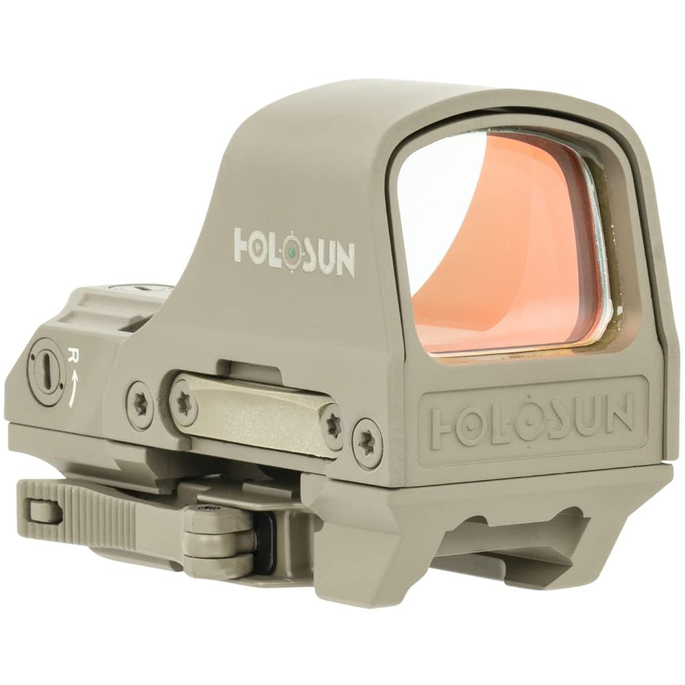 HOLOSUN HS510C-FDE-G green circle dot on rifle delivers fast target acquisition in varied light