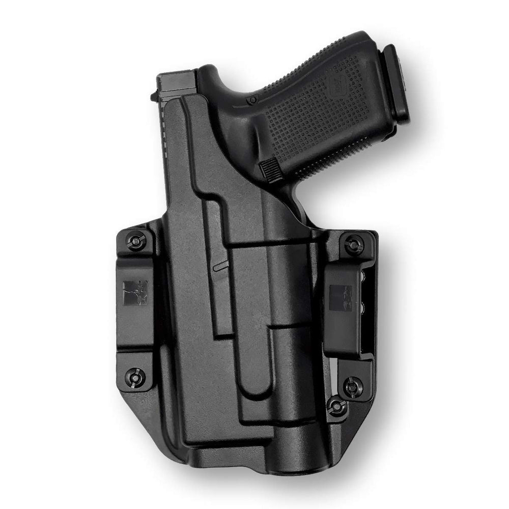 Glock 19/17 holster with TLR-1 for concealed carry, OWB, black