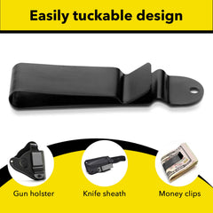 HolsterBuilder clip fast-draw action enables smooth reholstering.